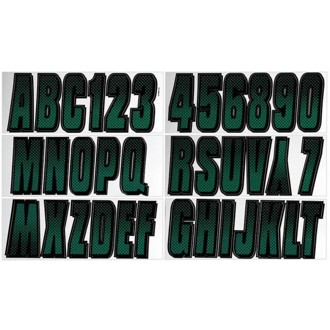 Boat Lettering Registration Kit 3 in. - 300 Forest Green/Black
