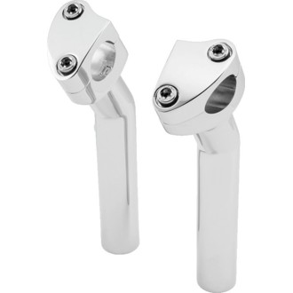 Bikers Choice Chrome 6.5 Inch Smooth Top Pullback Handlebar Risers