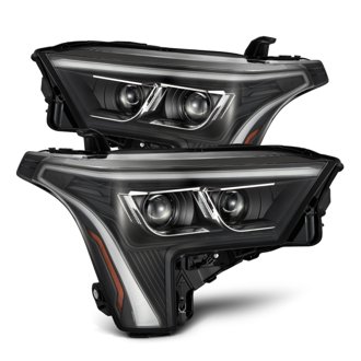 22-23 Toyota Tundra LUXX-Series Headlights Black w/Amber DRL - Req 810029 OR 810030