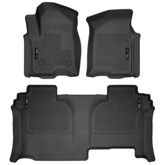 19-23 GMC Sierra 1500 Double Cab Weatherbeater Black Front & 2nd Seat Floor Liners