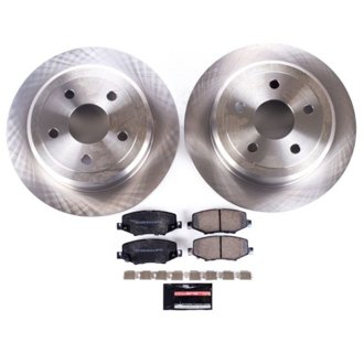 Oe Stock Replacement Low-Dust Ceramic Brake Pad And Rotor Kit