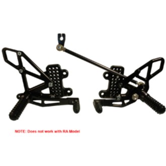 Vortex Racing 07-23 Honda CBR600 RR Adjustable Rearsets- Black