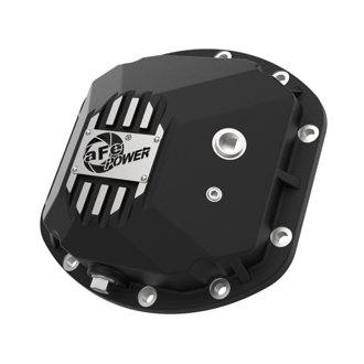 Pro Series Dana 30 Front Differential Cover Black w/ Machined Fins