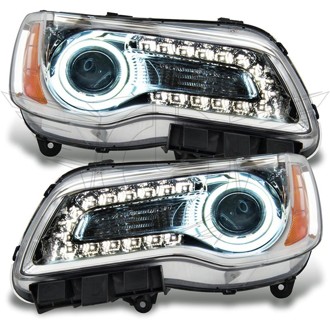 Oracle 11-14 Chrysler 300C SMD HL - Chrome - NON HID - ColorSHIFT w/ BC1 Controller