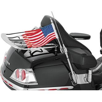 Antenna Flag Mount With Flag 01-17 GL1800 Chrome