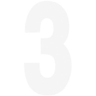 FX 2015 NUMBERS STANDARD 8" WHITE 3
