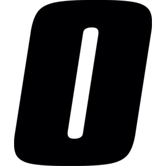 Dirt Digits 3pk 4 in. - High Gloss Number 0 - Black
