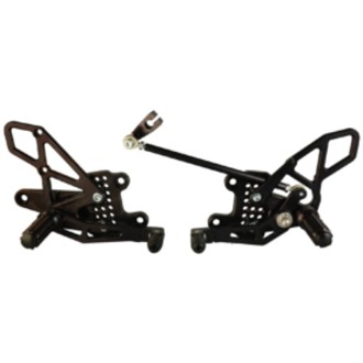 Vortex Racing 08-16 Honda CBR1000 RR Adjustable Rearsets- Black