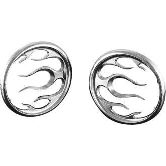 Flame Speaker Grills Chrome