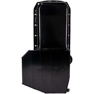 80-85 Chevrolet SBC(w/Passenger Side Dipstick) Wet Sump 7qt 7.5in Steel Oil Pan - Black