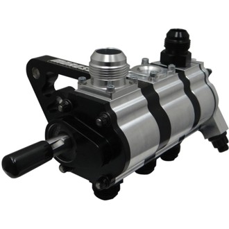 3 Stage Dry Sump Oil Pump w/Fuel Pump Drive - Tri-Lobe - Left Side - 1.200 Pressure