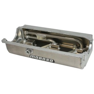 Pre-85 Chevrolet Small Block (w/Two Pick Ups) Sprint Car Dry Sump 6.5in Aluminum Oil Pan