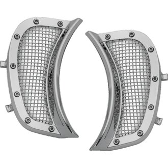 Mesh Headlight Vent Accents Chrome