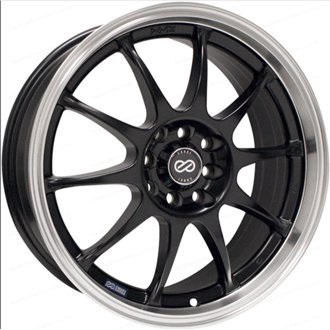 J10 15x6.5 5x100/114.3 38mm Offset 72.62mm Bore Dia Matte Black w/ Machined Lip Wheel