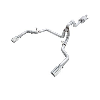 AWE 0FG Dual Exit Exhaust for '15-'20 F-150 - 5" Chrome Silver Tips