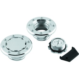 Flush Mount Gas Caps Non-Vented Chrome