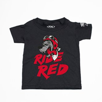 HONDA RIDE RED WOLF TODDLER T-SHIRT / BLACK 2T