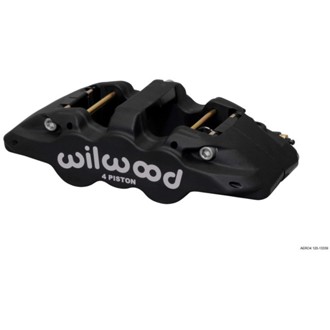 Wilwood Caliper-Aero4 - Black Anodize 1.12/1.12in Pistons 1.25in Disc
