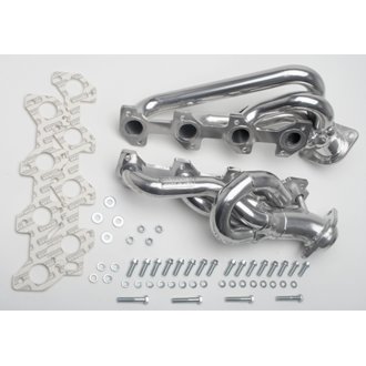Silver Short E.O. Headers For 2000-02 Dodge 2WD/4WD Trucks w/4.7L