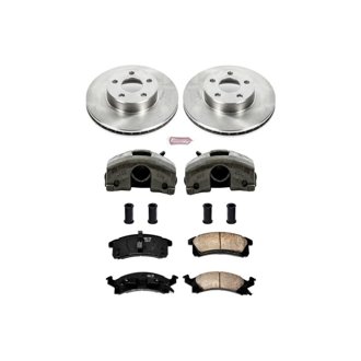 Oe Stock Replacement Low-Dust Ceramic Brake Pad, Rotor And Caliper Kit
