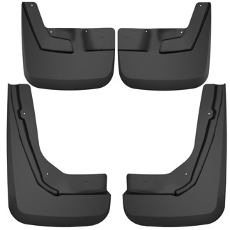 21-23 Suburban/Tahoe/Yukon XL w/o Power Running Boards Front/Rear Mud Guards - BLK