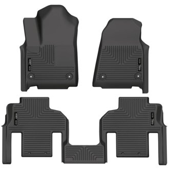 2022 Jeep Wagoneer (2nd Row Bucket) Weatherbeater Black Front & 2nd Seat Floor Liners