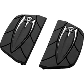 Zombie Passenger Board Covers With Traditional D-Shaped Passenger Kit - Black