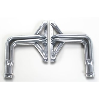 HD Silver Long-Tube EO Headers For 63-82 Corvette 283-400 NO A.IR
