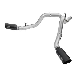 ATLAS 4 IN Aluminized Steel DPF-Back Exhaust System w/Black Tip