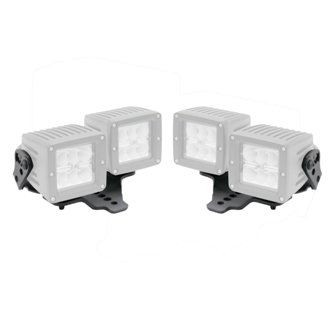 XE Hood Hinge Light Mounts for Jeep JL/JT - Fits 3x3 Dual Cube Offset