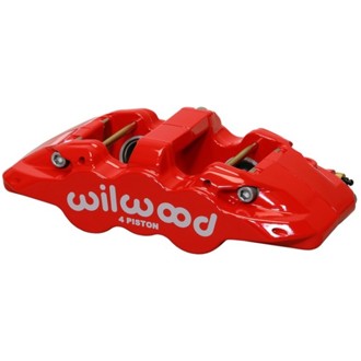 Wilwood Caliper-Aero4-R/H - Red 1.88/1.62in Pistons 1.25in Disc