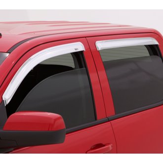 AVS 11-18 Jeep Grand Cherokee Ventvisor Outside Mount Front & Rear Window Deflectors 4pc - Chrome