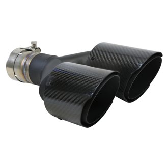 Takeda 304 Stainless Steel Clamp-on Exhaust Tip Carbon Fiber