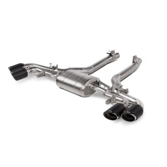 2020-23 BMW X5M (F95)/X6M (F96) Slip-On Line (Titanium) w/Carbon Fiber Titanium Tips