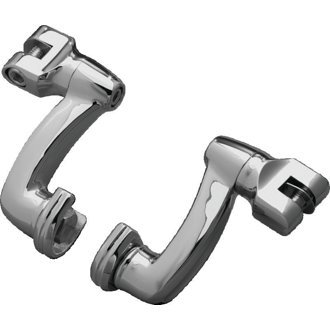 Longhorn Offset Peg Mounts Chrome (Pair