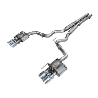 AWE SwitchPath™ Cat-back Exhaust for '18-'23Mustang GT - Quad Chrome Silver Tips