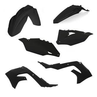 21+ Kawasaki KX250 KX250X/19-23 KX450 Plastic Kit - Black