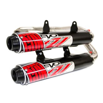 11-14 Polaris RZR XP 900/RZR XP 4 900 EVO U Series Dual Full Syst Exhaust