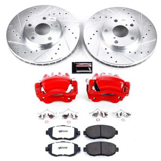 Z26 Street Performance Ceramic Brake Pad, Drilled Slotted Rotor, and Caliper Kit