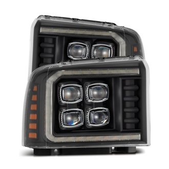 05-07 Ford F250/350/450/550 Super Duty NOVA LED Proj HL Blk w/Actv Light & Seq Sig + SB DRL