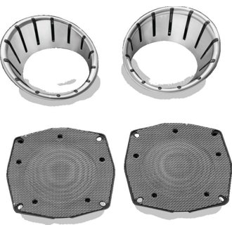 LED Speaker Bezels 96-13 Touring Models Chrome