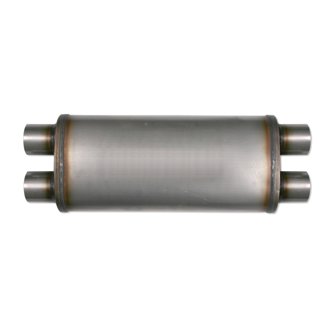 Diamond Eye Muffler 3-1/2in DL IN/DL OUT 22in BODY 28in OVERALL OVAL
