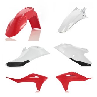 21-23 GasGas MC125/250F/450F/ EX300/250F/350F/450F Plastic Kit - Red/White