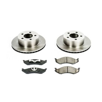 Oe Stock Replacement Low-Dust Ceramic Brake Pad And Rotor Kit
