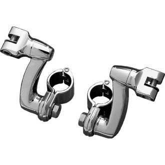 Longhorn Offset Peg Mounts With 1-1/4inch Clamp Chrome