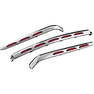 L.E.D. Trunk Molding For 01-10 GL1800 Chrome Red Lens