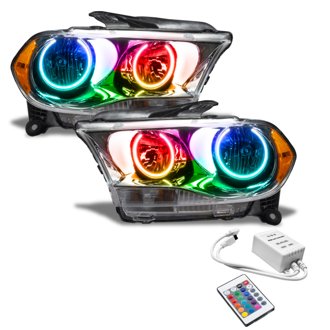 Smd Pre-Assembled Headlights, Halogen, Chrome Bezel, Colorshift(Tm) - Simple