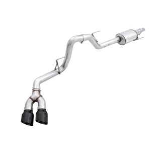 AWE 0FG Single Exit Exhaust for '15-'20 F-150 - 4.5" Diamond Black Tips