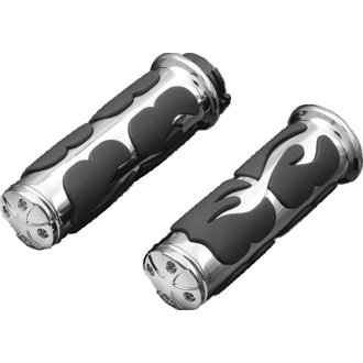 Iso Flame Grips Dual Cable Chrome