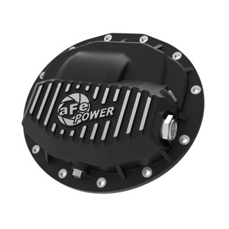 Pro Series Front Differential Cover Black W/ Machined Fins